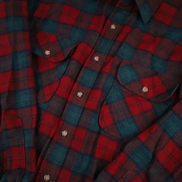 Vintage Pendleton %100 Wool Lindsay Tartan Plaid Flannel Shirt - Picture 4 of 10